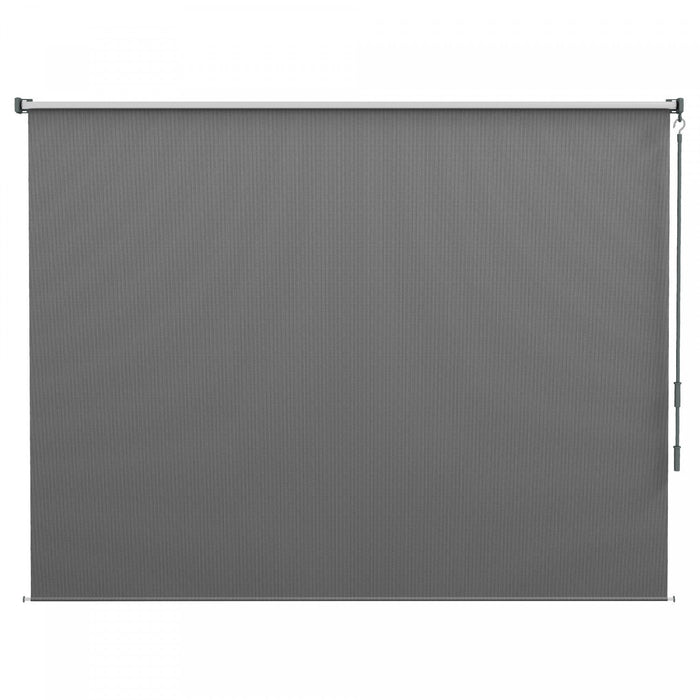Outsunny Outdoor Roller Shade, 8' X 6' Patio Door Blinds, Light Grey