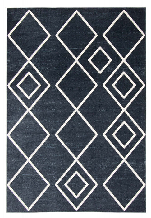 Kenza Blue Machine Washable Area Rug - 8'0\" x 10'0\"