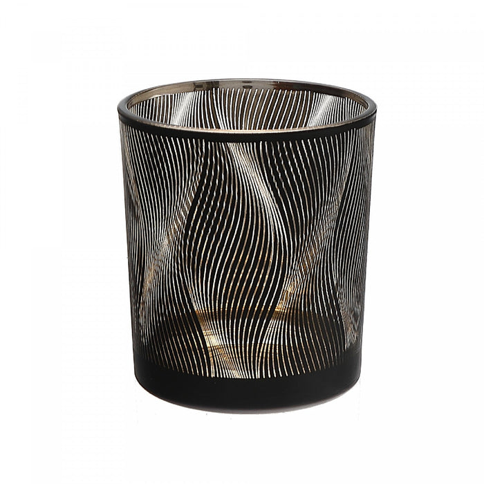 Glass Votive Holder Waves - Set of 2 Candle Holder