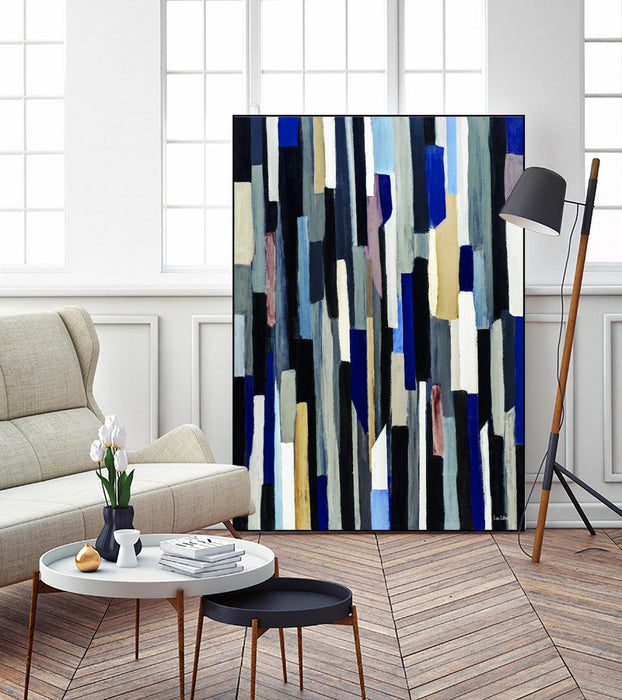 \"Modernday\" Canvas Framed Black 24x36 Wall Art