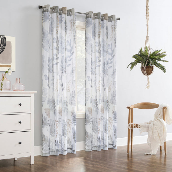Alba Taupe Grommet Curtain Panel - 52\" X 95\"