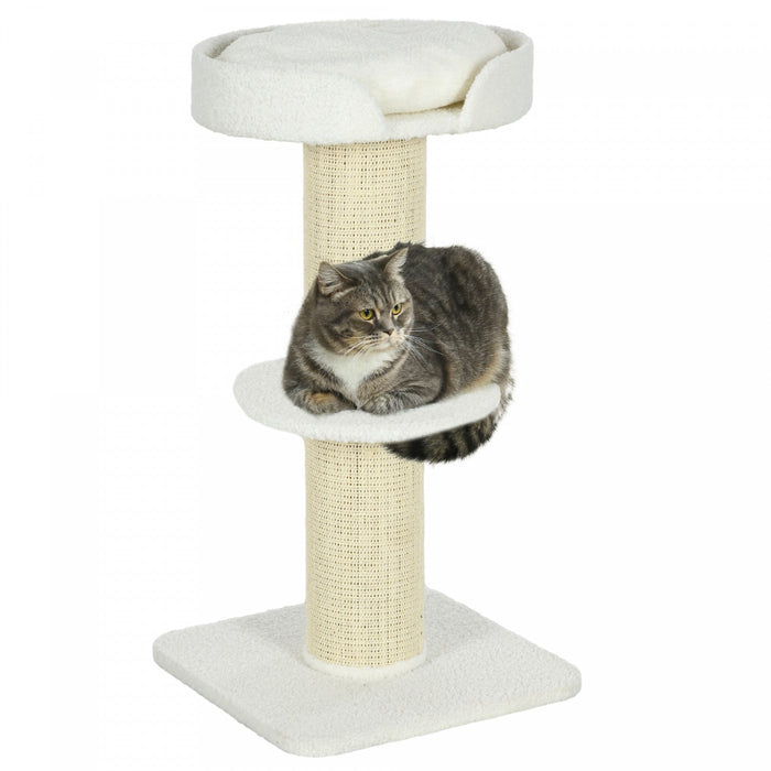 Pawhut 36\" Cat Tree Multi-level Kitty Tower With Sisal Mat Scratching Post, Cat Bed, Cushion, Perch,