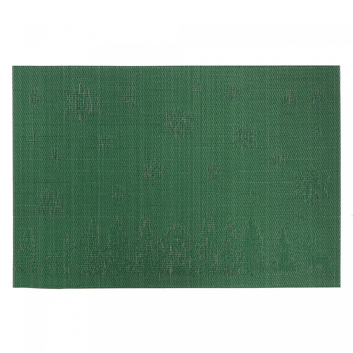Vinyl Placemat Winter Forest Green - Set of 12