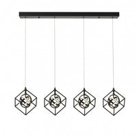Tulip Collection Integrated LED 4-Light Island Light - Matte Black