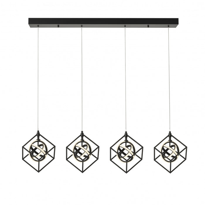 Tulip Collection Integrated LED 4-Light Island Light - Matte Black
