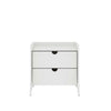 Coney Mid-Century Modern 20\" Nightstand in White (2-Drawer) 