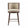Evalyn Modern Wood Upholstered Counter Stool in Natural 