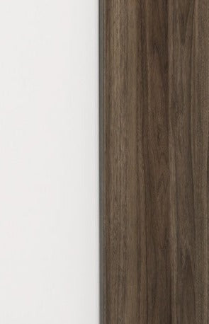 Yodi Wide Changing Table With Drawers - Natural Walnut and White 