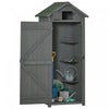 Outsunny 30\" X 21\" X 71\" Garden Storage Shed, Outdoor Storage Shed With 3 Tier Shelves, Workshop Yar
