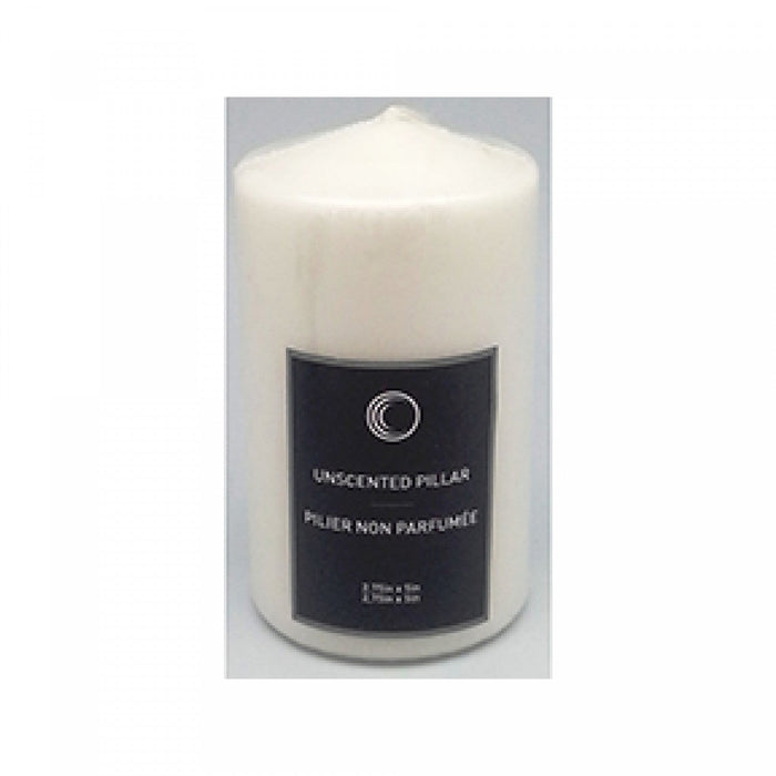 2.75\" x 5\" Unscented Pillar White - Set of 2 Candle