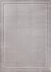 Ellie High-Low Textured Soft Polyester Grey Border Area Rug - 7'10\" x 10'6\"