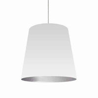 Dainolite Oversized Drum 1 Light Pendant Large White/Silver Shade Lamp