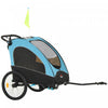 Aosom Child Bike Trailer 3 In1 Foldable Jogger 2-seater Pushcar Transport Buggy Carrier With Shock A