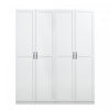 Cornelia Modern 30\" Storage Cabinet in White (7-Shelf) - Set of 2 Bookcase 