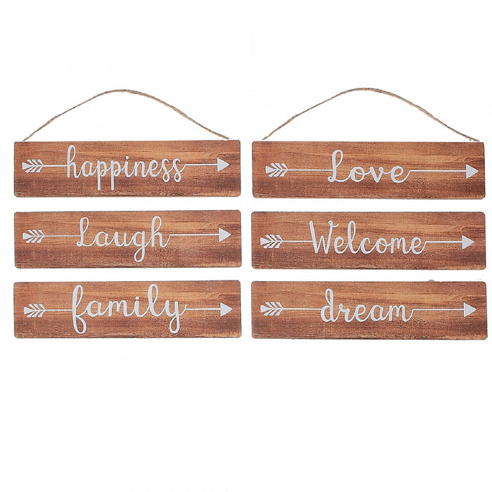 Inspirational Wood Plaques Arrow English Wall Decor