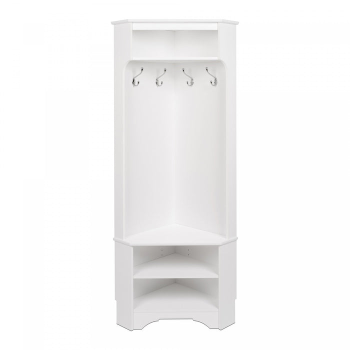 Prepac Corner Hall Tree - White