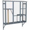 Pawhut Catio Outdoor Cat Enclosure, Cat Window Box For 2-3 Cats With 2 Jumping Platforms & Scratching Post, Expendable Secure Window Perch House For Large Indoor Cats, Grey