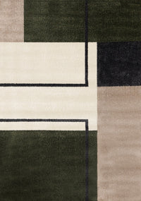 Marley Geometric Modern Green Grey White Area Rug - 7'10