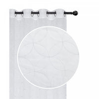 Lurex Embroidered Sheer Panel Diamond White 96