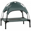 Pawhut Elevated Dog Bed With Canopy, Portable Raised Dog Cot For S Sized Dogs, Indoor & Outdoor, 25\"