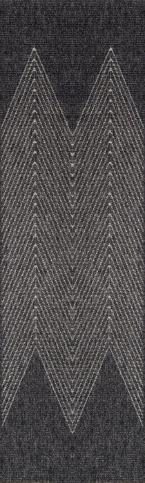 Raven Contemporary 2'0\" x 6'0\" Runner Rug in Grey Indoor Area Rug 