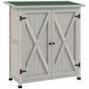 Outsunny Wooden Garden Storage Shed Tool Cabinet Organizer W/ Asphalt Roof