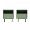 Ella Modern 20\" Nightstand in Sage Green (1-Drawer) - Set of 2 