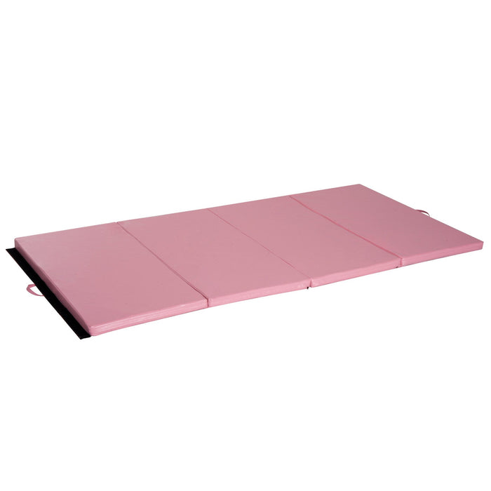 Soozier 4ft X 8ft X 2inch Tri-fold Gymnastics Tumbling Mat Exercise Mat With Carrying Handles For Mm