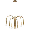 Dainolite Callway 6 Light Chandelier Aged Brass Lamp