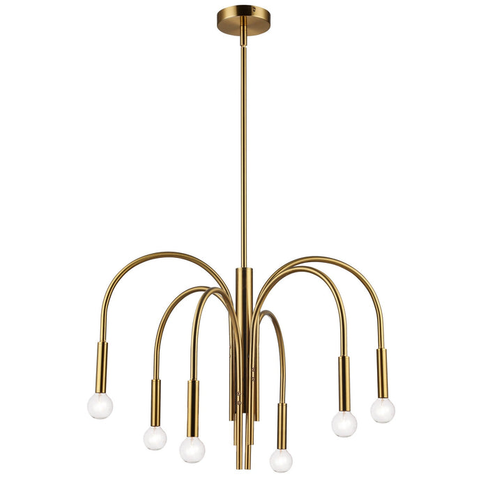Dainolite Callway 6 Light Chandelier Aged Brass Lamp