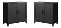 Modulr 1 Adjustable Shelf Accent Cabinet - Black Oak 