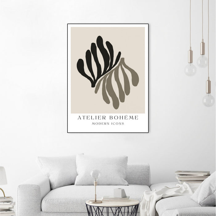 \"Atelier Bohème No.1\" Canvas Framed Black 30x40 Wall Art