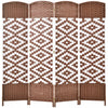 Homcom 4-panel Woven Wicker Room Divider 6ft