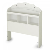 Tiara Twin Bookcase Headboard - Pure White