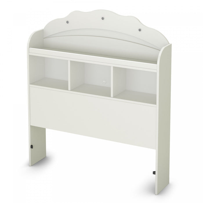 Tiara Twin Bookcase Headboard - Pure White 