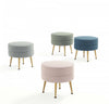 Bailey Mid-Century Modern 1-Piece Accent Ottoman in Blue, Gray, Wheat and Sage Green 