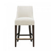 Beever Modern Wood Chenille Counter Stool in Cream 