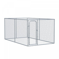 Pawhut 99 Sq. Ft. Dog Playpen Outdoor, Walk-in Dog Run Kennel Puppy Exercise Pen With Galvanized Ste