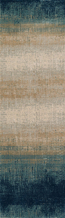 Sable Contemporary 2'2\" x 7'7\" Runner Rug in Blue Indoor Area Rug 