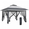 Outsunny 12' X 12' Foldable Pop-up Party Tent Instant Canopy Sun Shade Gazebo Shelter Steel Frame Ox