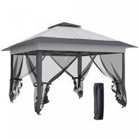 Outsunny 12' X 12' Foldable Pop-up Party Tent Instant Canopy Sun Shade Gazebo Shelter Steel Frame Ox