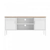 Landen Modern 47\" Metal Storage Cabinet in White Armoire 
