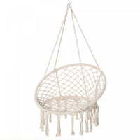Outsunny Patio Hammock Chair, Hanging Rope Hammock Swing For Indoor & Outdoor Use With Backrest, Cot