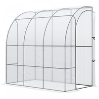 Outsunny 7' X 4' X 7' Outdoor Lean-to Walk-in Garden Greenhouse With Roll-up Door Hot House For Plan