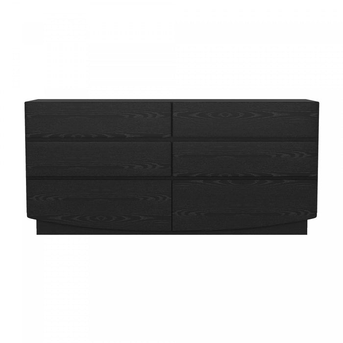 Ardea Contemporary 72\" Dresser in Black (6-Drawer) 