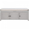 Olivia Pine Wood Storage Bench With 3-door Shoe Cabinet With Hidden Compartment - Grey 