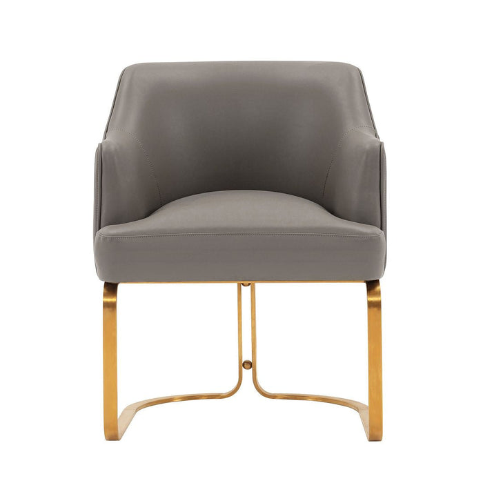 Manhattan Comfort Modern Edra Leatherette Dining Chair - Taupe