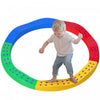 Qaba Kids Balance Beam, 8pcs Balance Stepping Stones For Kids With Non-slip Foot Pads, Indoor Outdoo