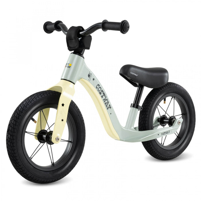 Costway 12 Inch Magnesium Toddler Balance Bike No Pedal Training Toddler Balance Bike Green