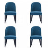 Hillman Modern Wood Upholstered Dining Chair in Blue - Set of 4 